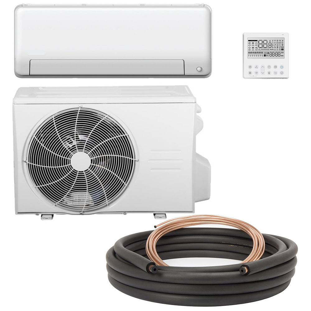 Comfortmaker® 2/4 Ton Complete Single-Zone Ductless Heat Pump System Bundle, 21.7 SEER2, AHRI 215413233