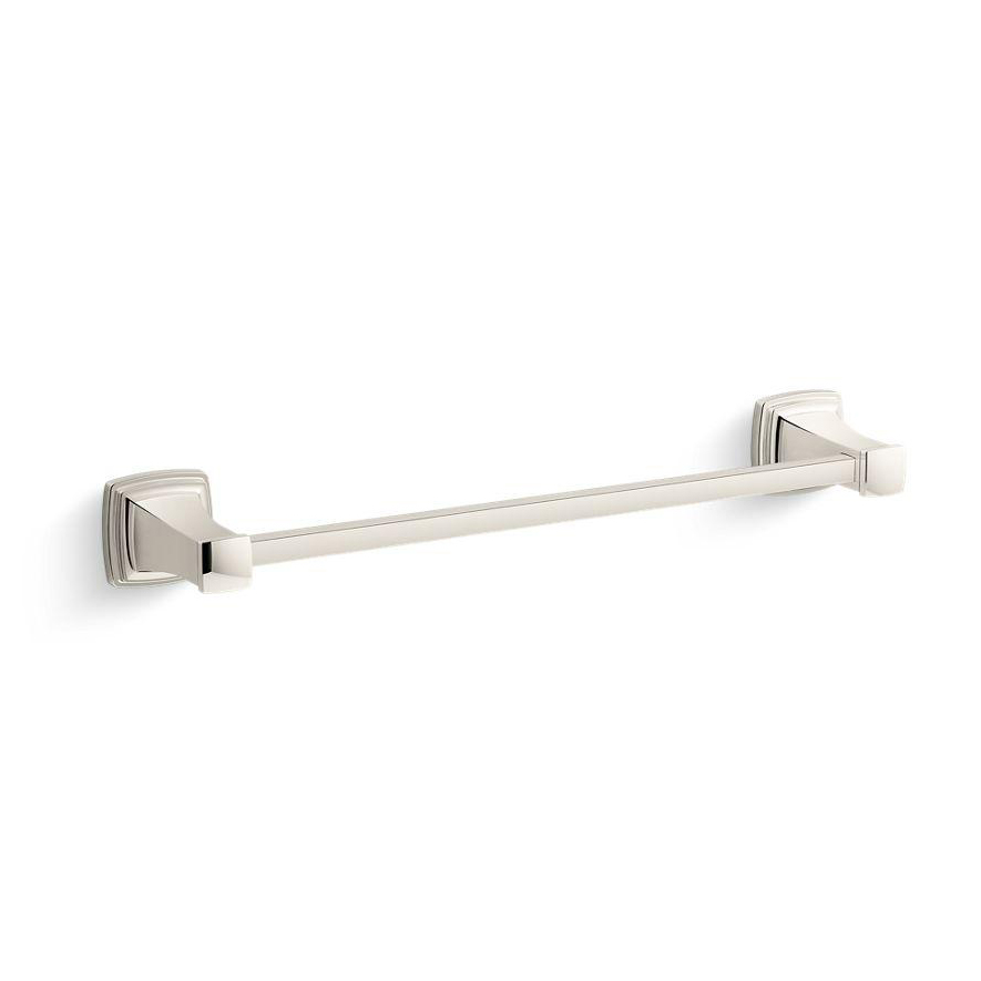 Kohler® 27409SN 27409 Riff Wall Mount Towel Bar, 18 in L Bar, Polished