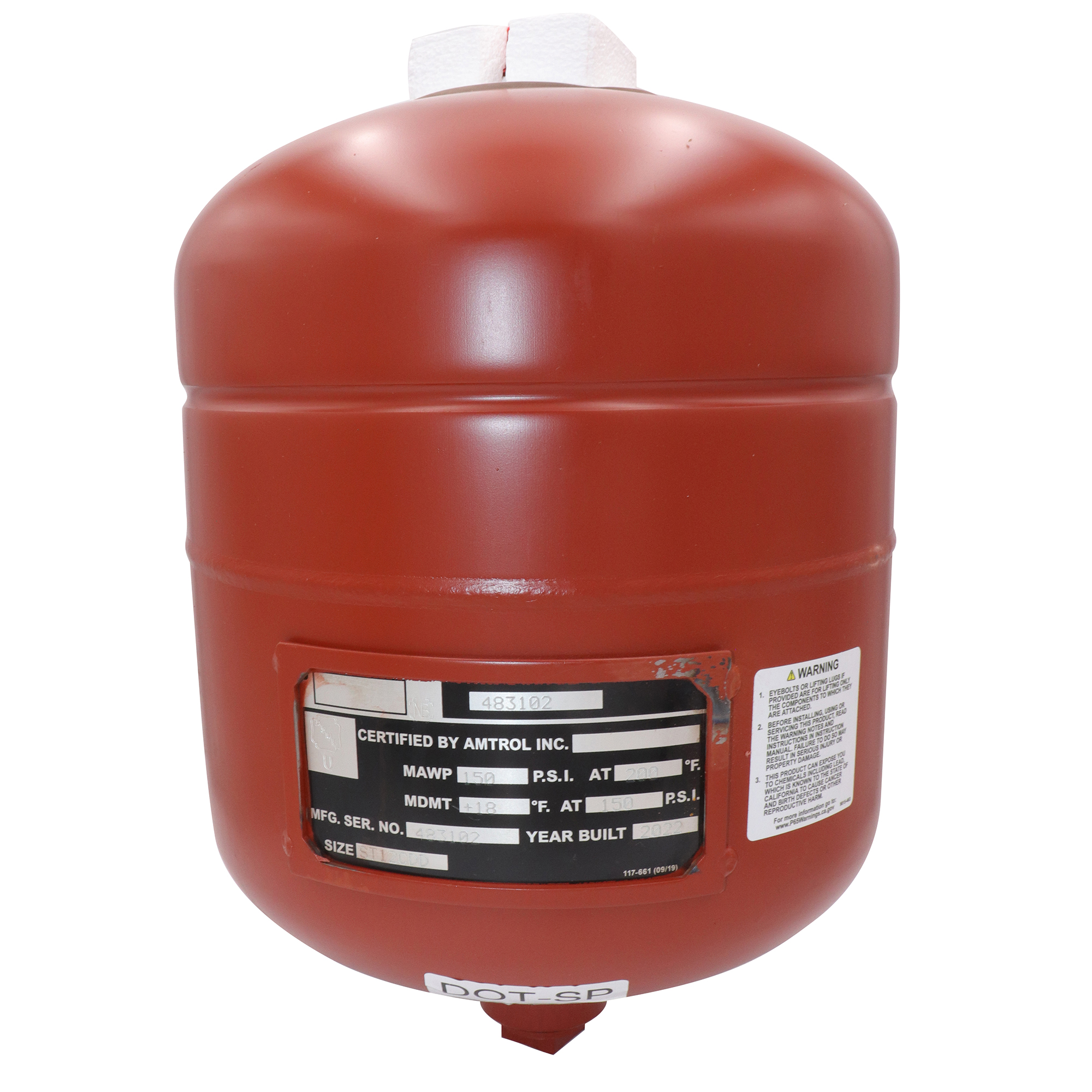 Extrol Expansion Asme Rated Expansion Tank Amtrol ST-100CL 26 Gal