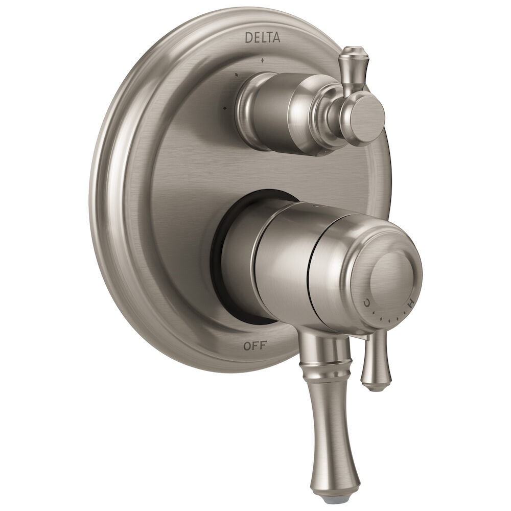 Delta Cassidy™ Traditional 2-Handle Monitor® 17 Series Valve Trim with 3-Setting Integrated Diverter, Stainless