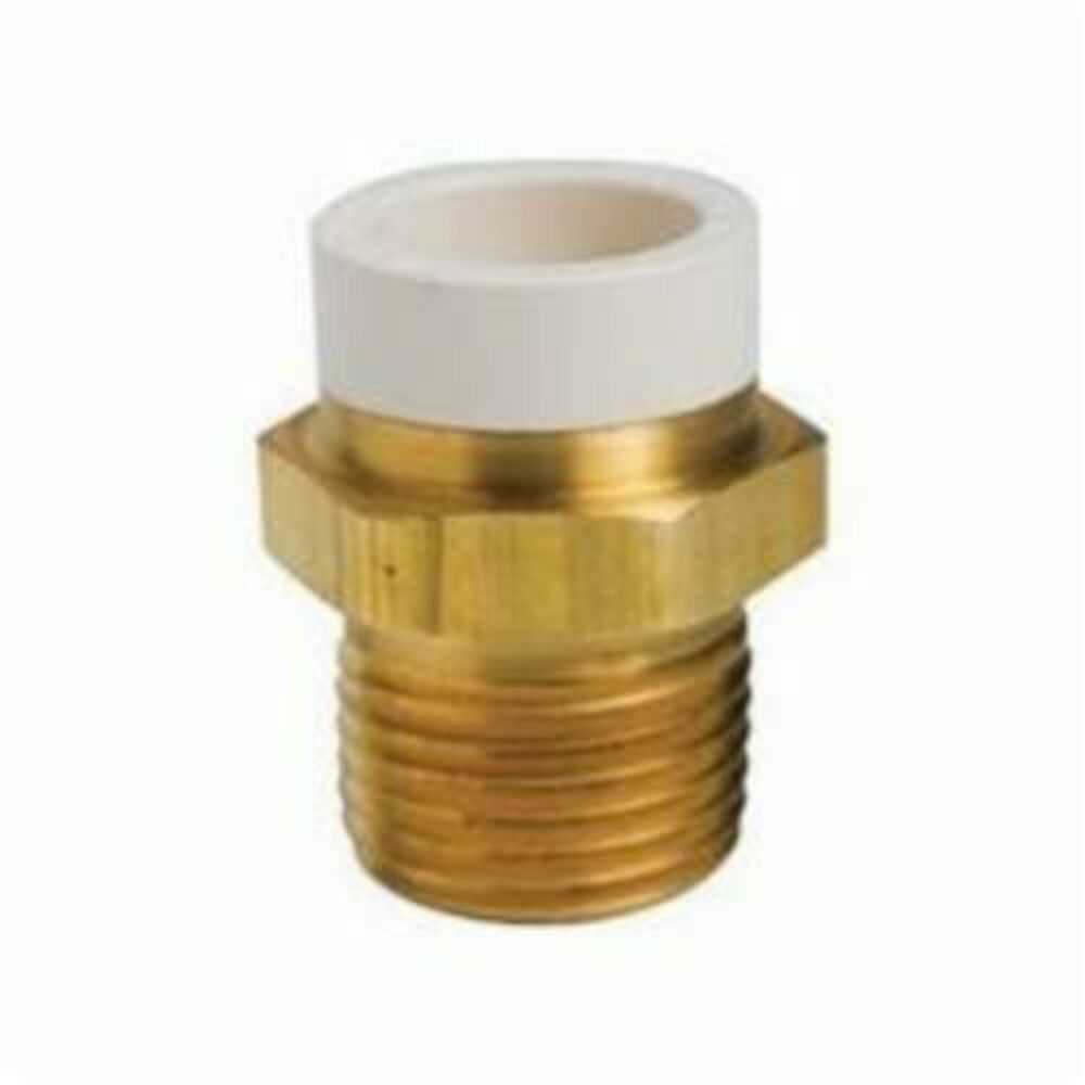 MetalHead™ 646-CG3 Straight Adapter, 3/4 in, CPVCxMNPT, Brass, Domestic