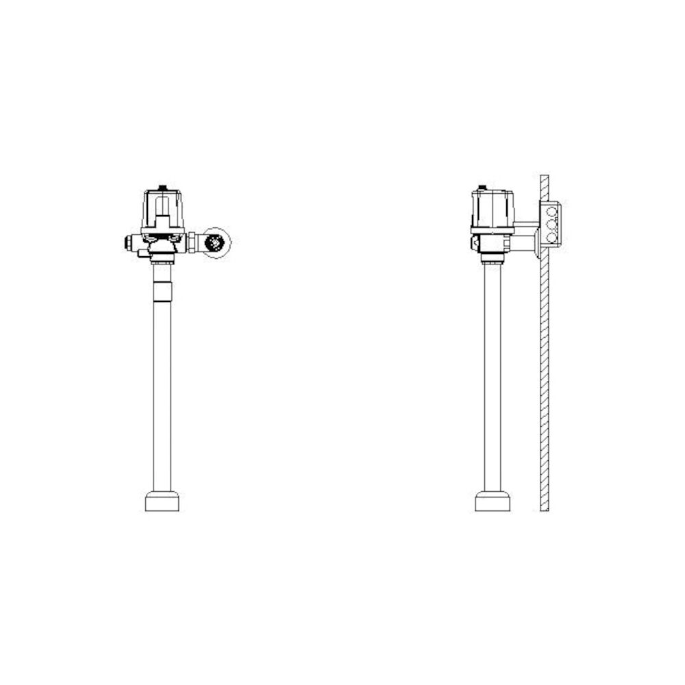 Commercial 81TBT / 81THW WC Hardwire Flushvalve - DF, Chrome