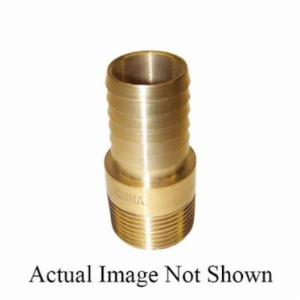 Merrill™ IBMA50 Male Adapter, 1/2", Plastic Pipe InsertxMNPT, Brass