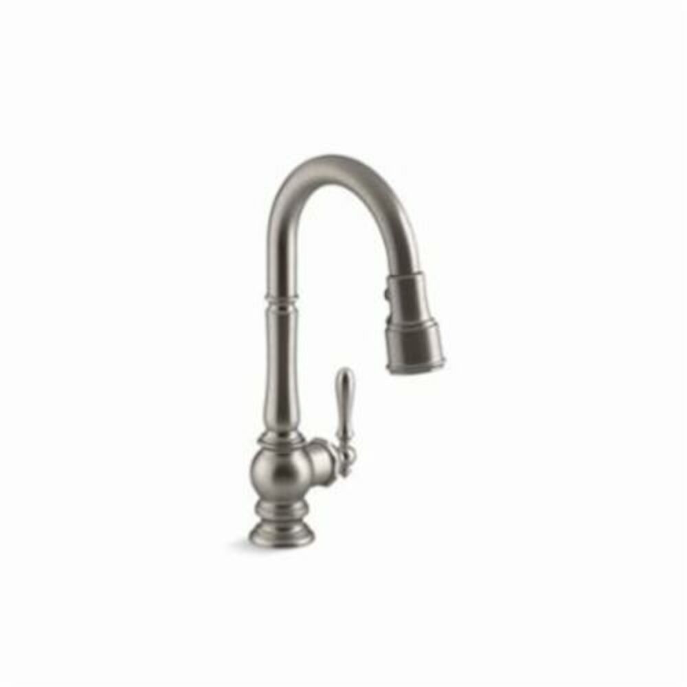 Kohler® 99261-VS Kitchen Sink Faucet, Artifacts®, 1.8 gpm, Stainless Steel, 1 Handle, 1 Faucet Hole
