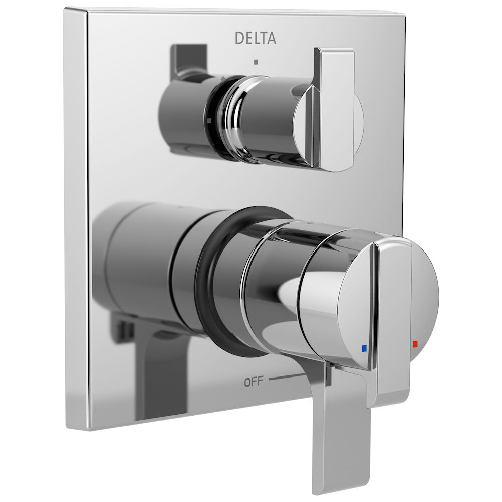 Delta Ara® Angular Modern Monitor® 17 Series Valve Trim with 3-Setting Integrated Diverter, Chrome