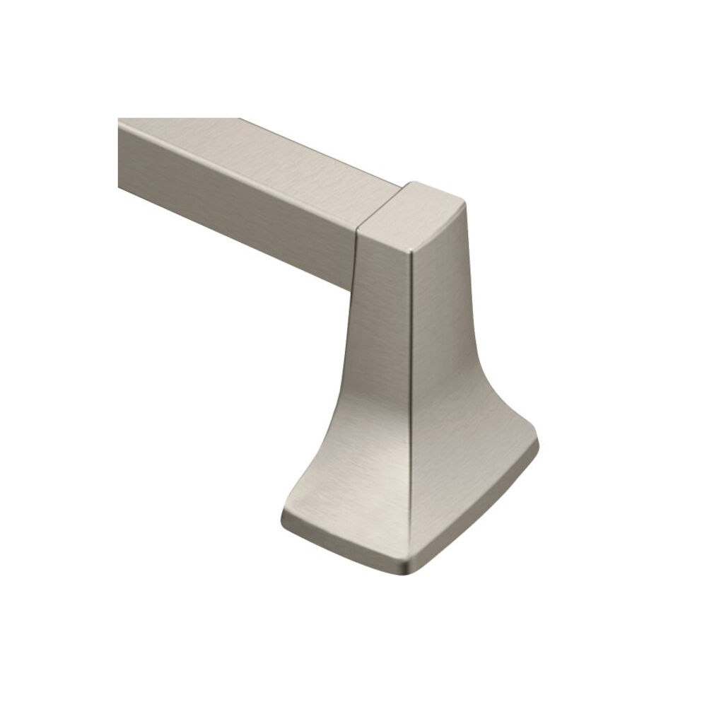Moen® P5118BN Donner Contemporary Square Towel Bar, 18 in L Bar, Brushed Nickel