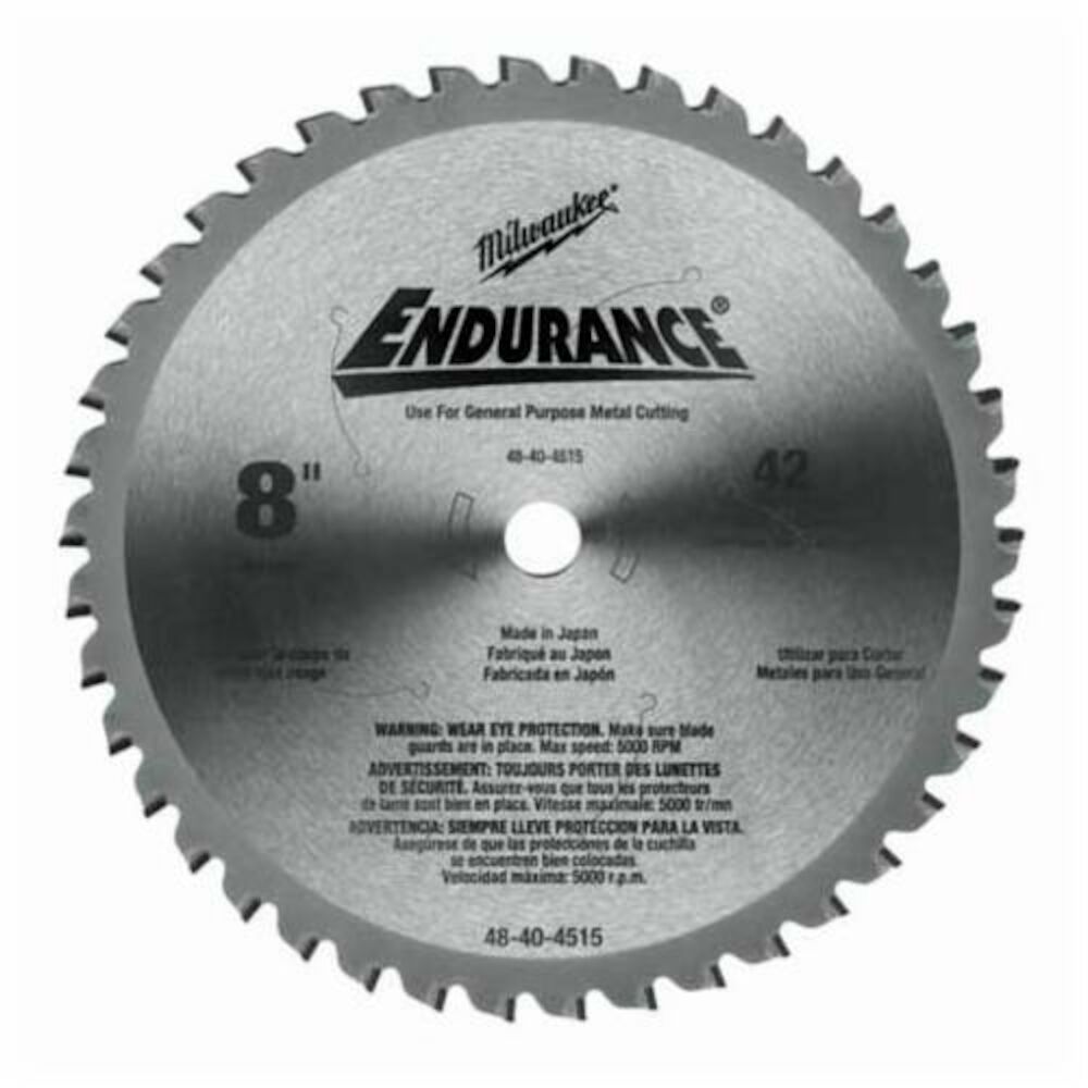 Milwaukee® Tool 48-40-4515 Circular Saw Blade, 8" Diax0.073" THK, 5/8" Arbor, Hardened Steel Blade, 42 Teeth