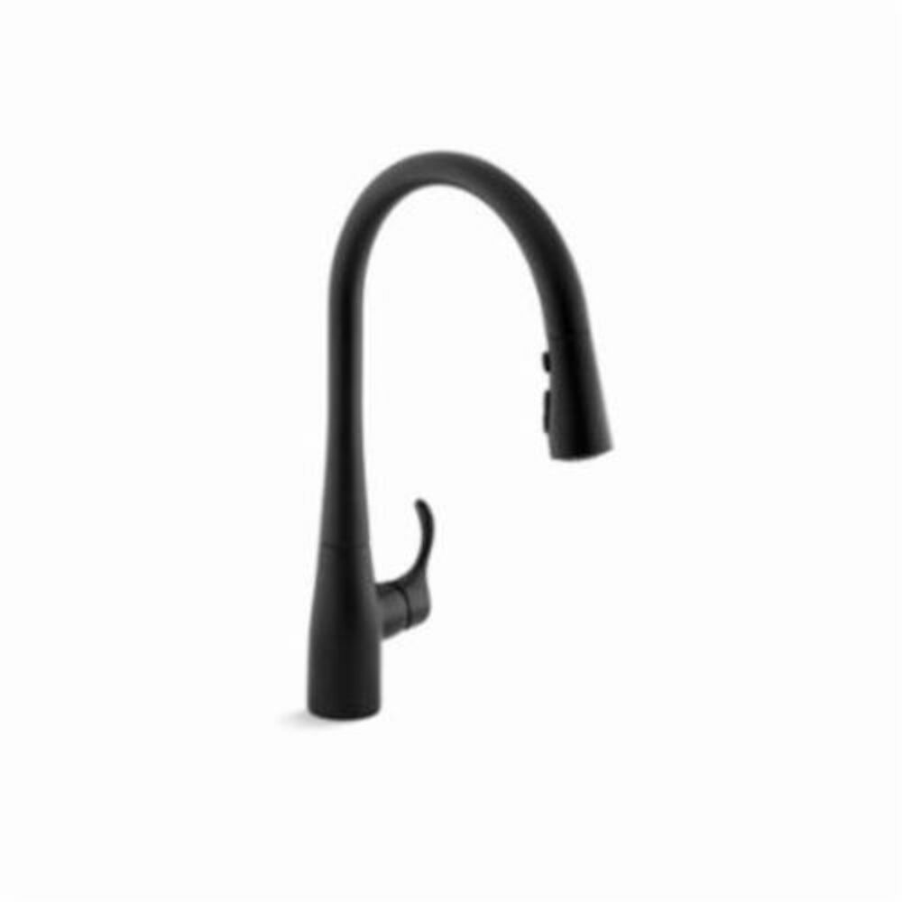 Kohler® 596-BL Simplice® ADA Kitchen Sink Faucet 1.8 gpm, 1 Handle, 1/3 Faucet Holes, Matte Black