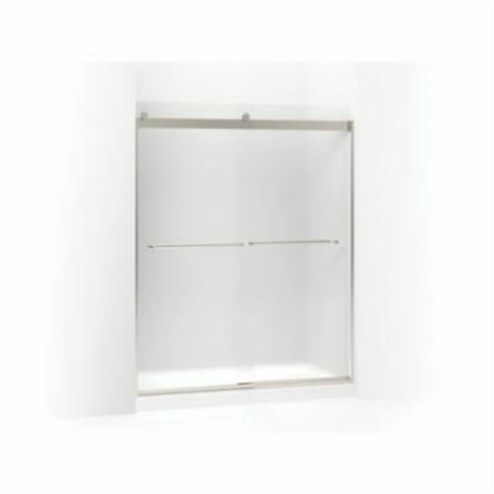 Kohler® 706015-D3-MX Sliding Shower Door, Frameless Frame, Crystal Clear Glass, Matte Nickel, 1/4 in THK Glass, Levity®