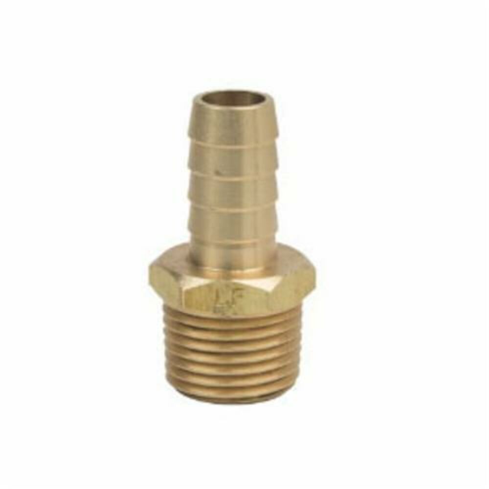 BrassCraft® 125-8-8 Pipe Adapter, 1/2 in, Hose BarbxMNPT, Brass, Rough