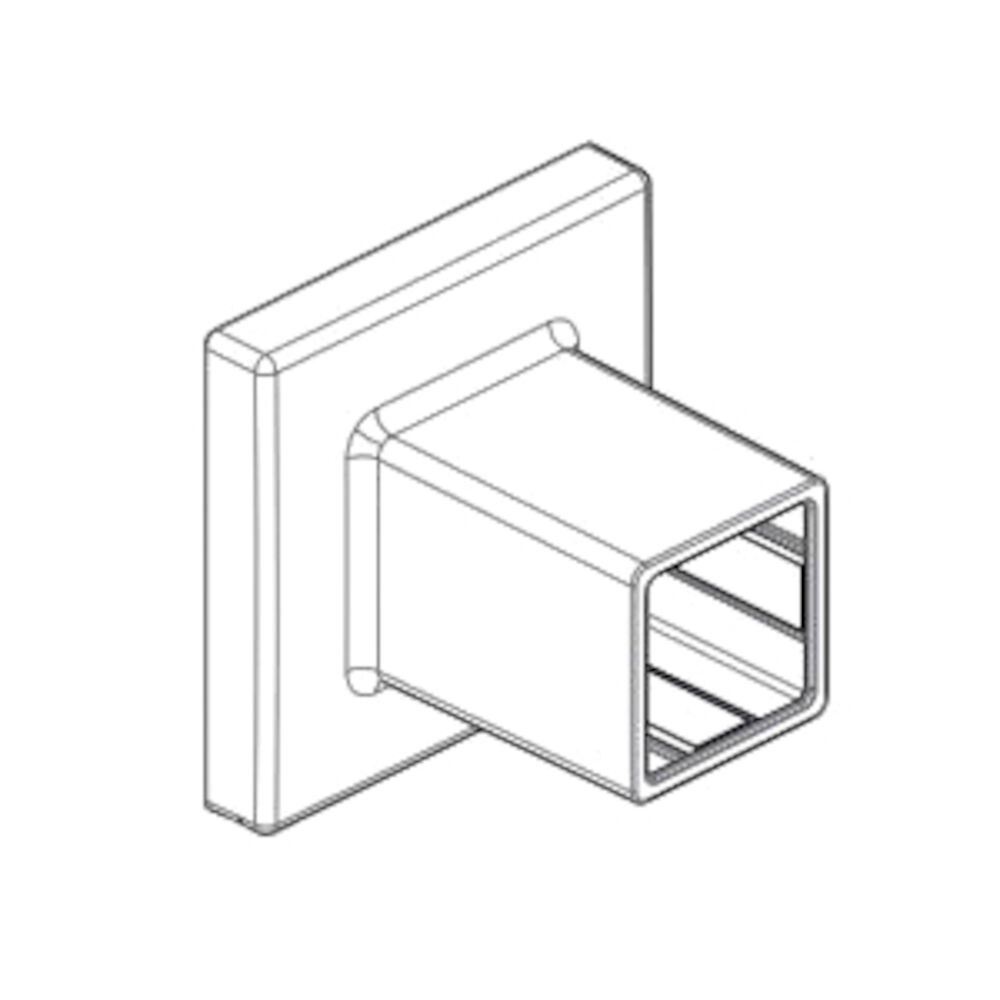 Delta Universal Showering Components Angular Escutcheon, Stainless