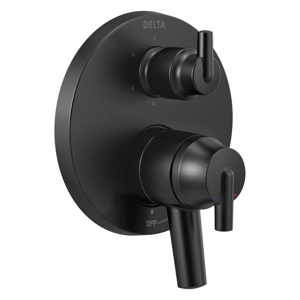 Delta Trinsic® Contemporary Monitor® 17 Series Valve Trim with 6-Setting Integrated Diverter, Matte Black