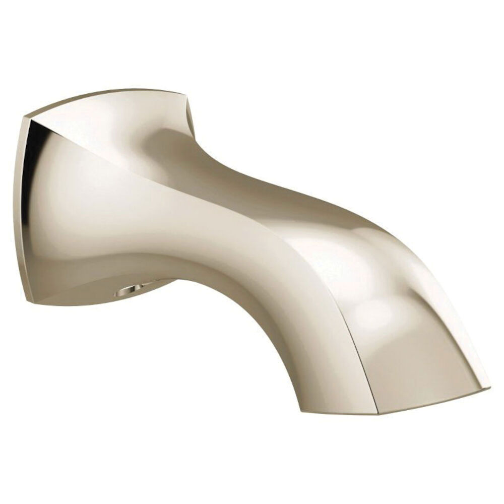 Moen® 191956NL Voss™ Non-Diverter Tub Spout, 1/2" Slip Fit/CC, Metal, Polished Nickel, Domestic