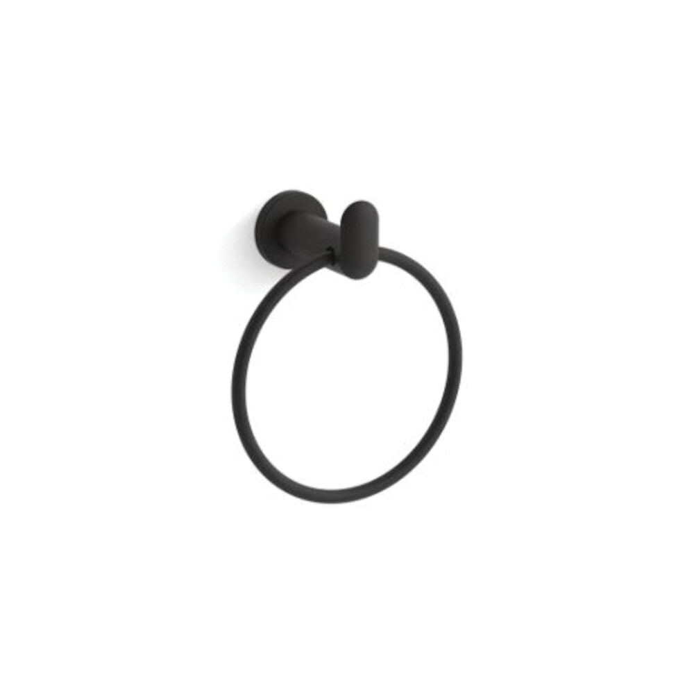 Kohler® 97898-BL Kumin® Towel Ring, 5-13/16 in Dia Ring, Matte Black