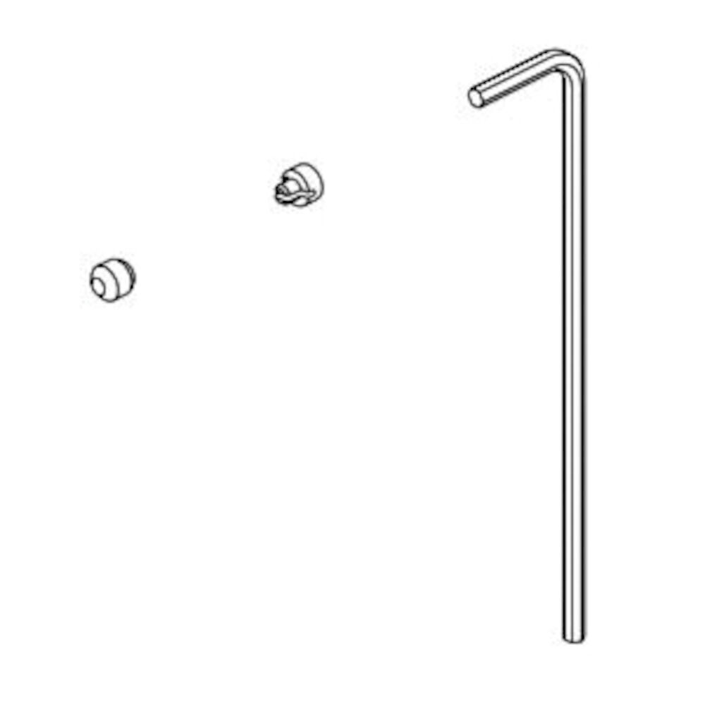 DeltaSet Screw, Cover & Wrench - Hand Shower Base, Chrome