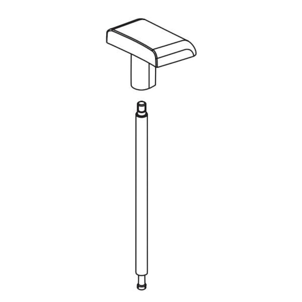 Delta Ashlyn® Lift Rod & Finial - Diverter - Roman Tub, Matte Black