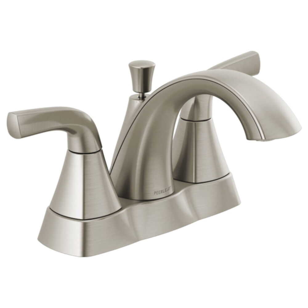 Peerless Parkwood® Two Handle Centerset Lavatory Faucet, Brushed Nickel