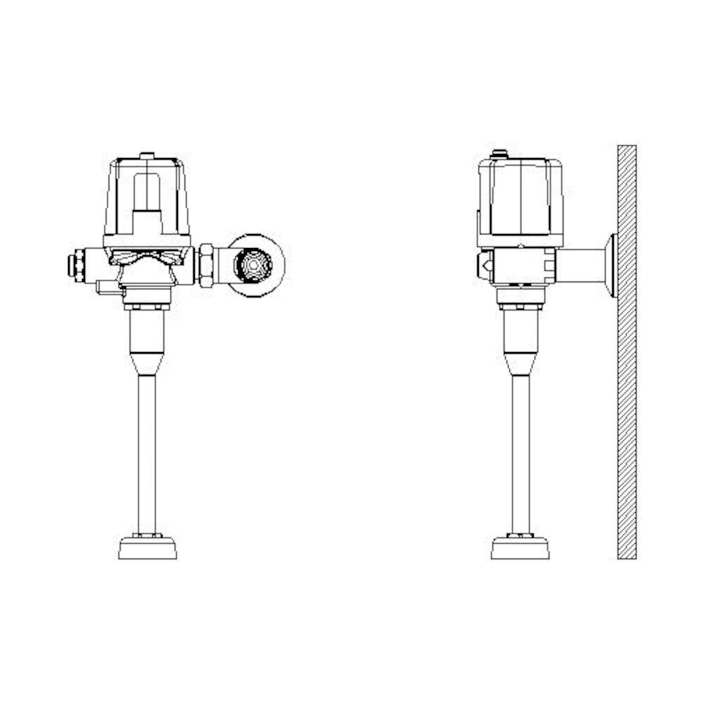 Commercial 81TBT / 81THW Battery Flush Valve Uril , Matte Black