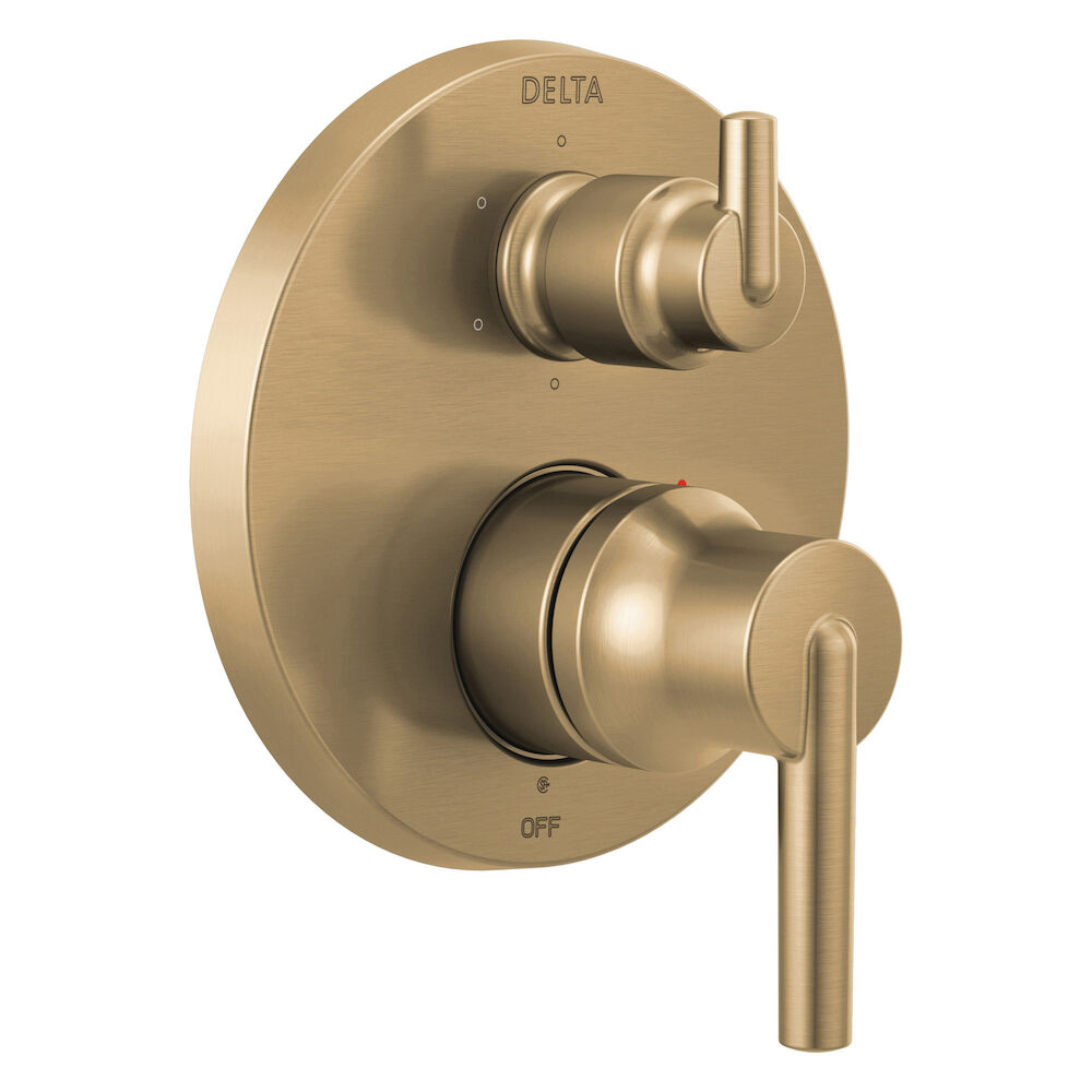 Delta Trinsic® Contemporary Monitor® 14 Series Valve Trim with 6-Setting Integrated Diverter, Champagne Bronze