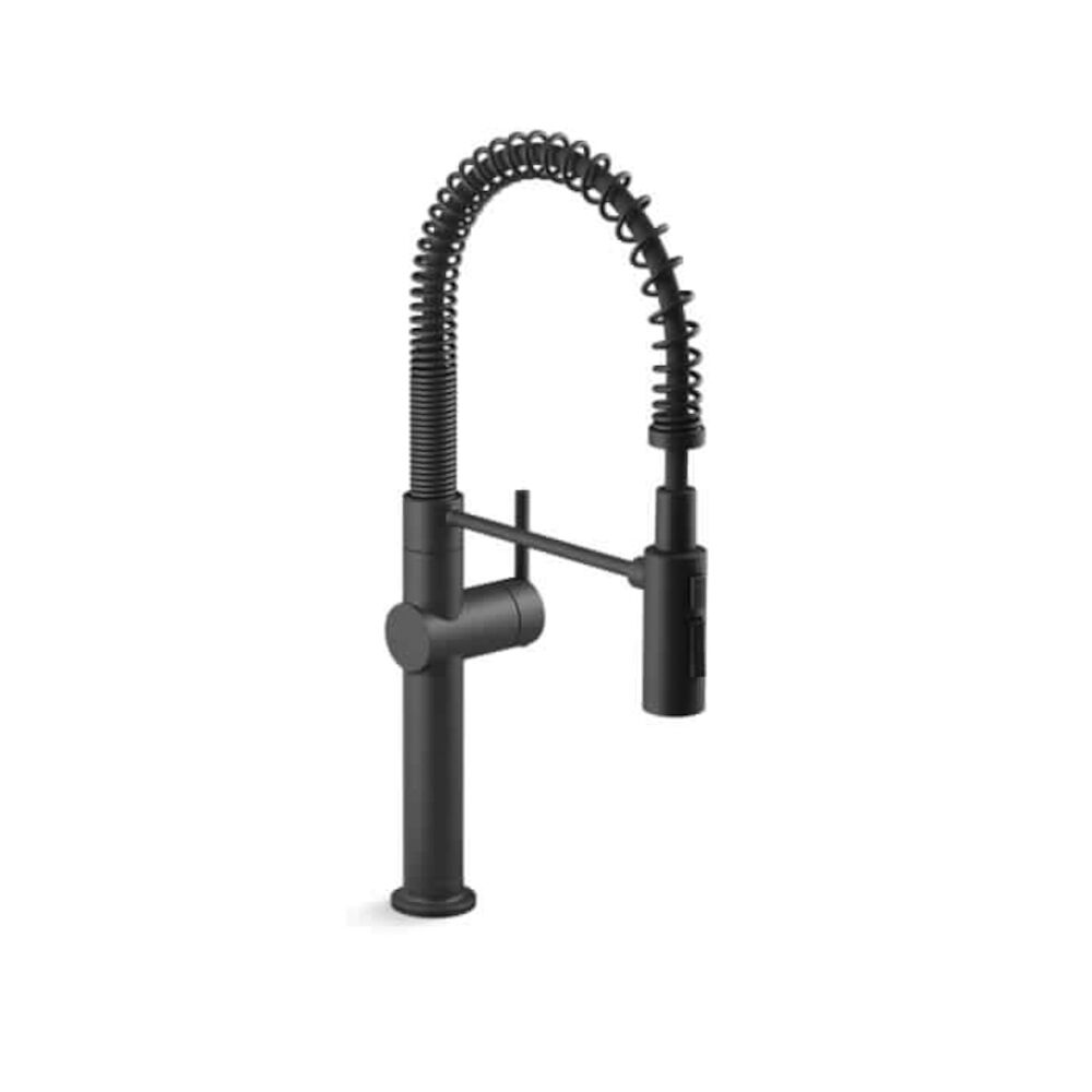 Kohler® 22973-BL Crue™ Pull-Down Semi-Professional Kitchen Sink Faucet, Matte Black