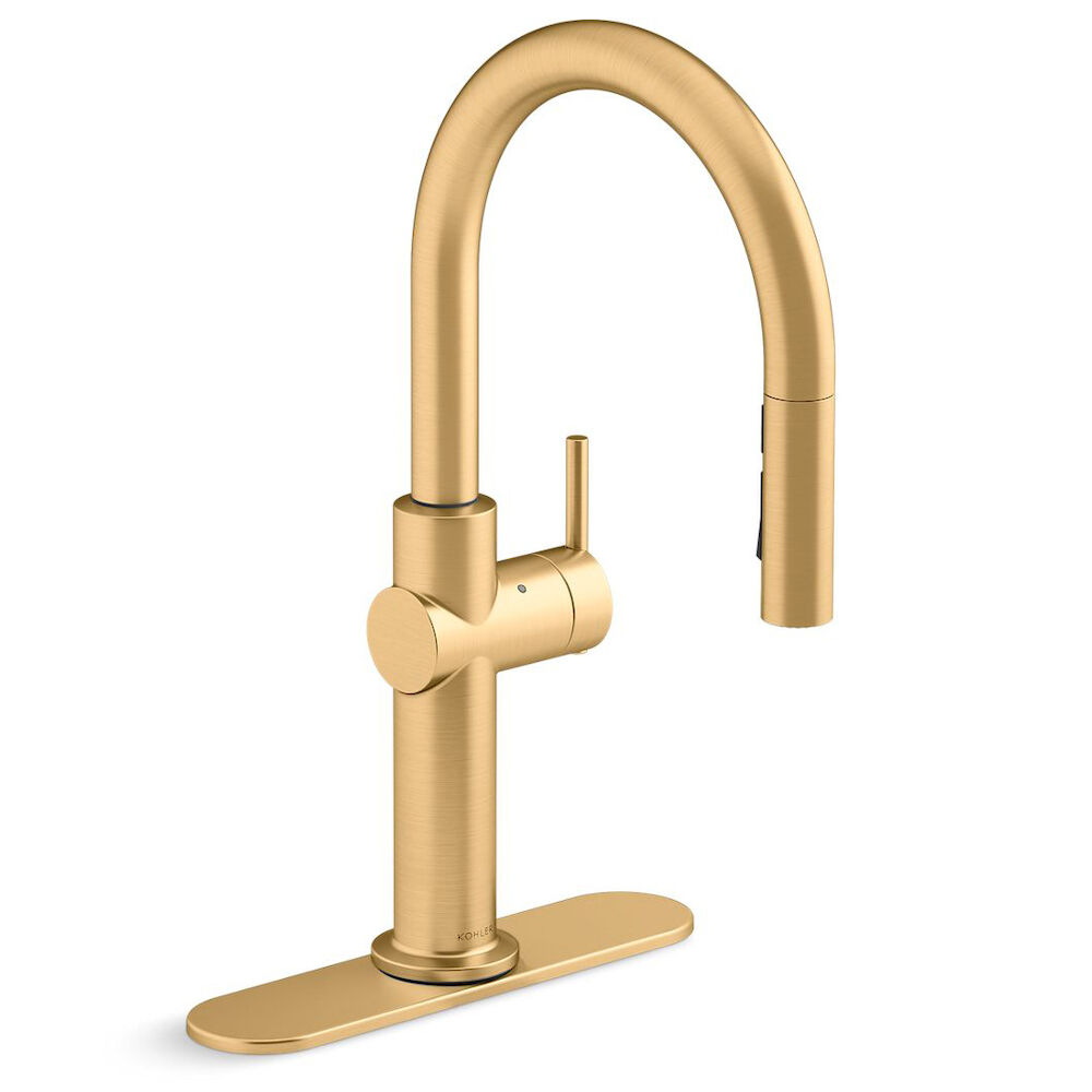 Kohler® 22974-WB-2MB Crue™ Kitchen Faucet with Konnect™ and Voice-Activated Technology, Brushed Brass