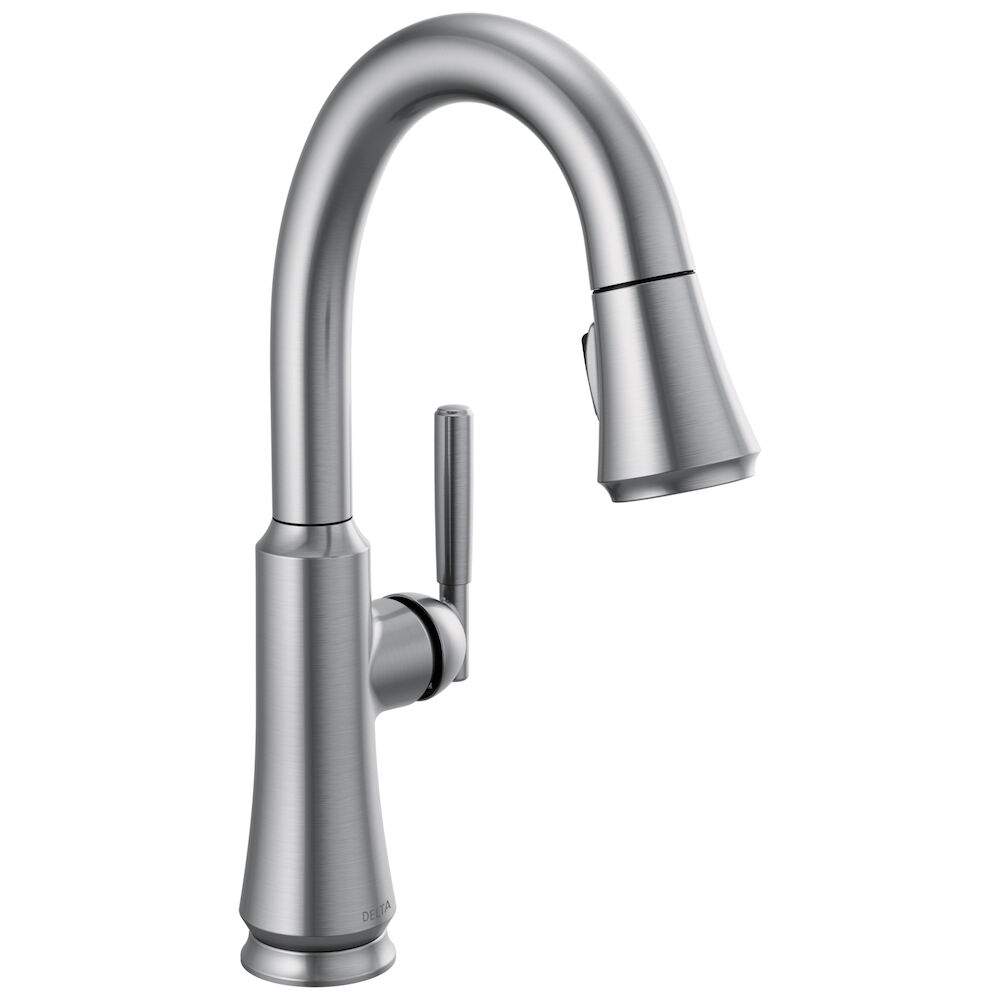 Delta Coranto™ Single Handle Pull Down Bar/Prep Faucet, Arctic Stainless