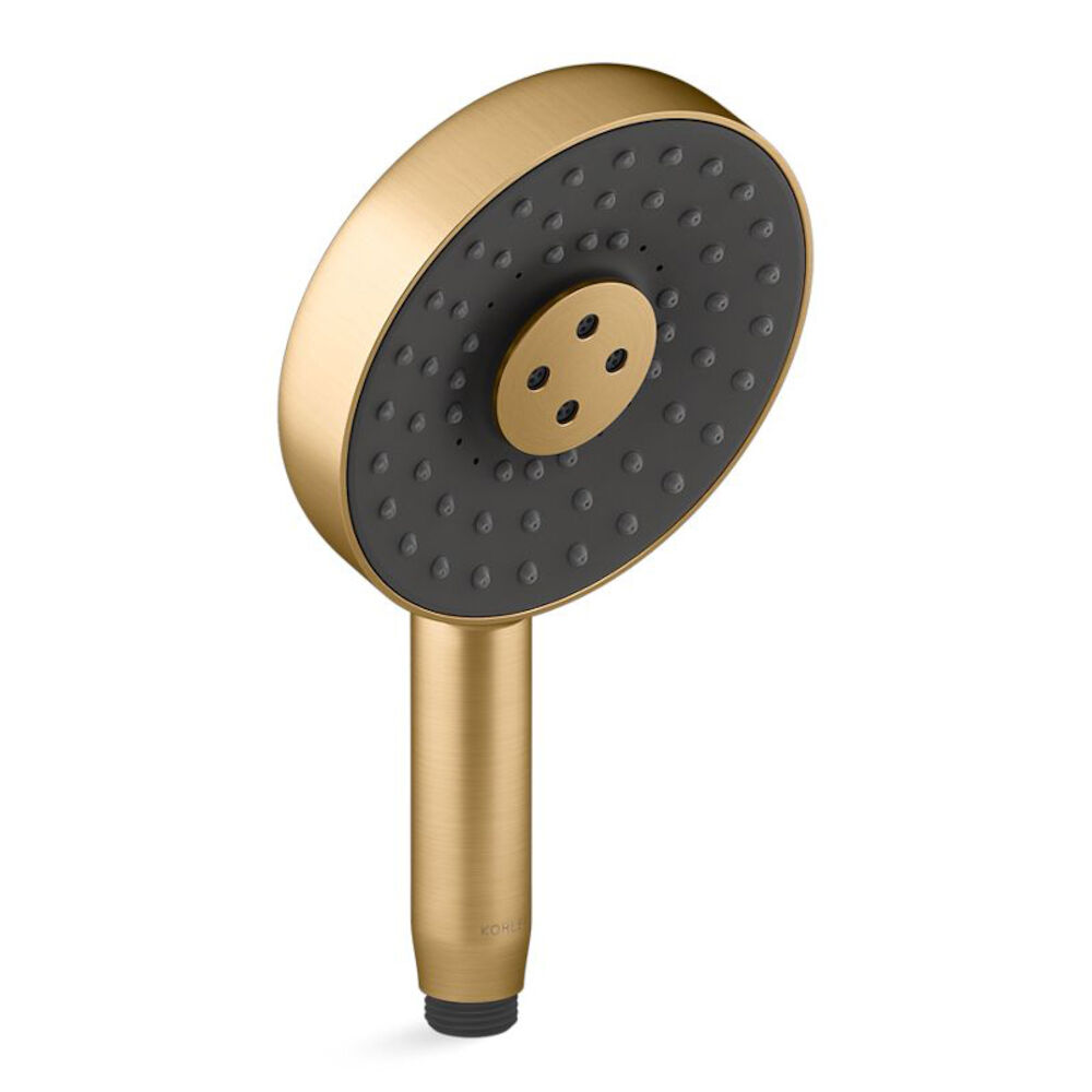 Kohler® 26282-G-2MB Statement® Round 3-Function Handshower w/ Katalyst® Air-Induction Technology, 1.75 gpm, Brushed Brass