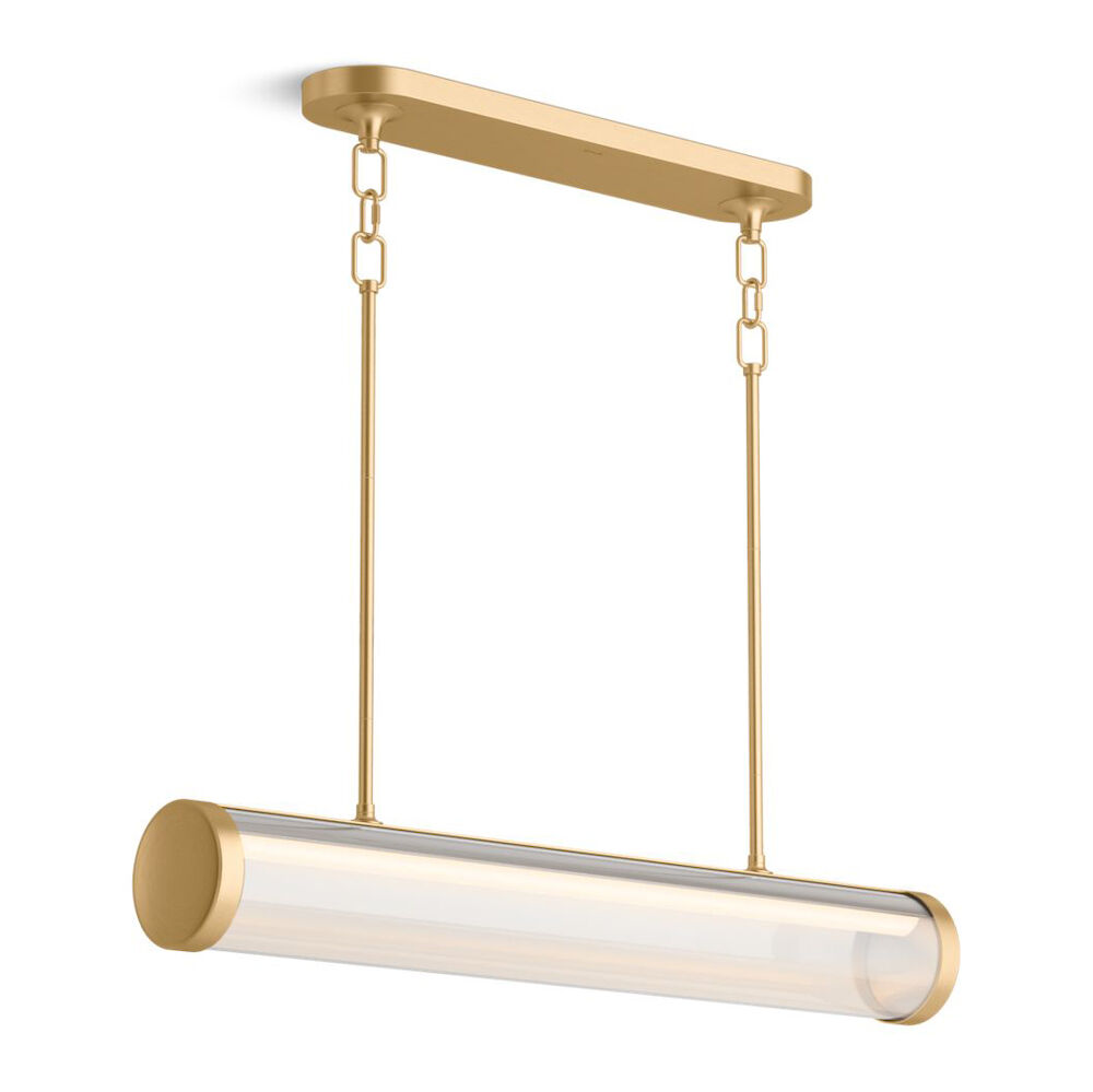 Kohler® 27267-CHLED-2GL Purist® 34" LED Linear Chandelier, Brushed Moderne Brass