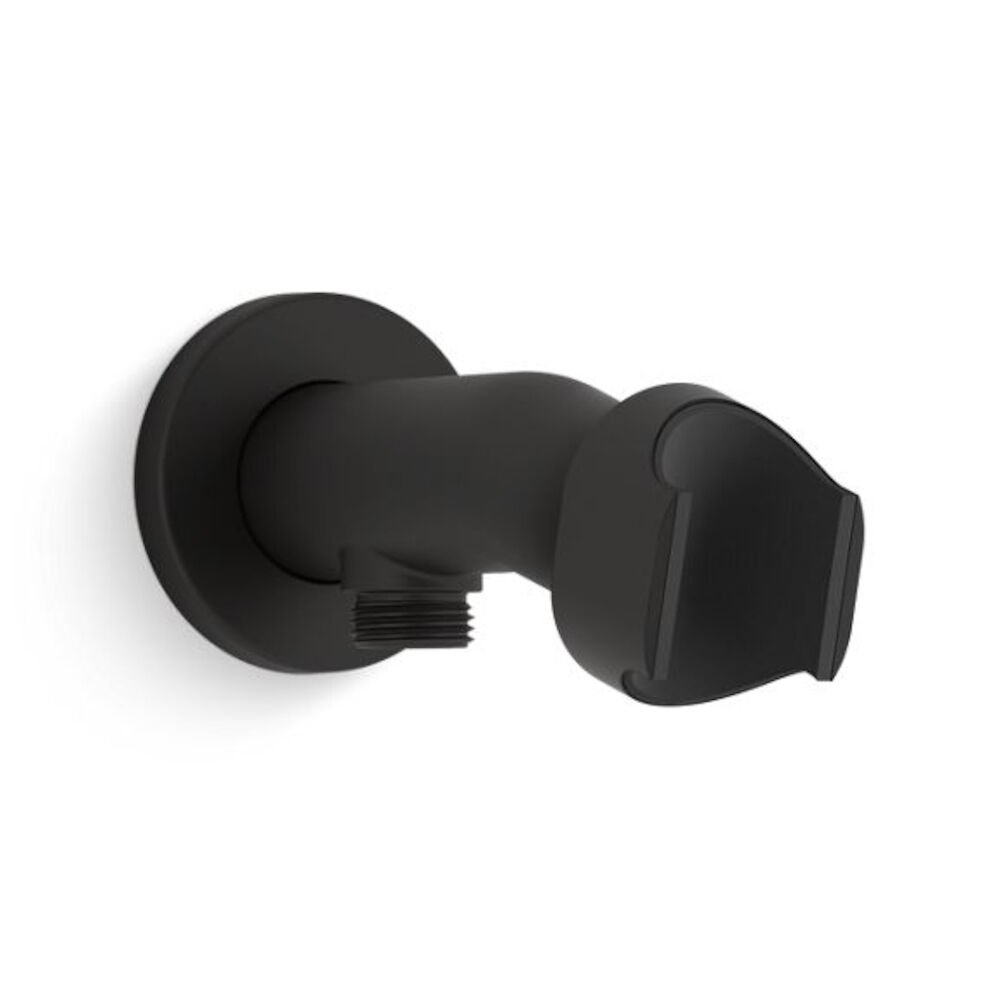 K-21051-BL Statement® Ves Wall-Mount Handshower Holder and supply elbow, Matte Black