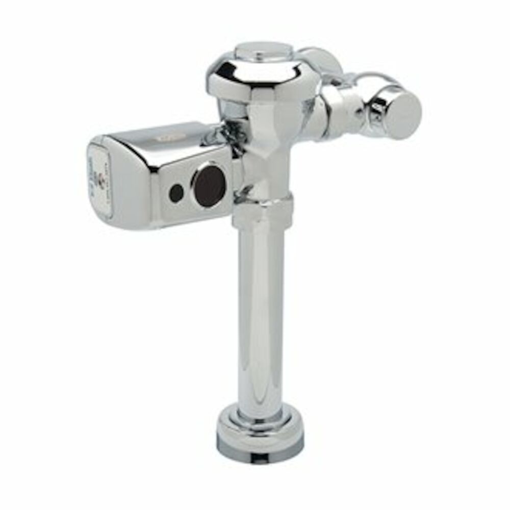 ZER6000AV-WS1-CPM Exposed Low Consumption Sensor Operated Flush Valve, Battery, Chrome Plated