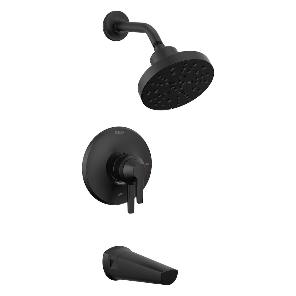 DELTA® Galeon™ 17S Tub Shower Trim w/ H2OKinetic, Matte Black