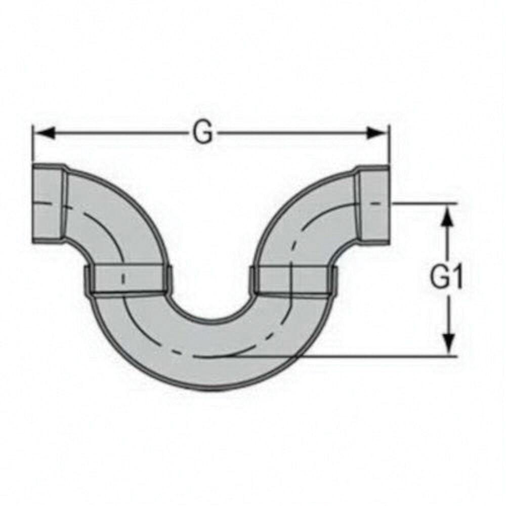 Spears® LabWaste® P705R-040C Running Trap, 4, Hub, CPVC
