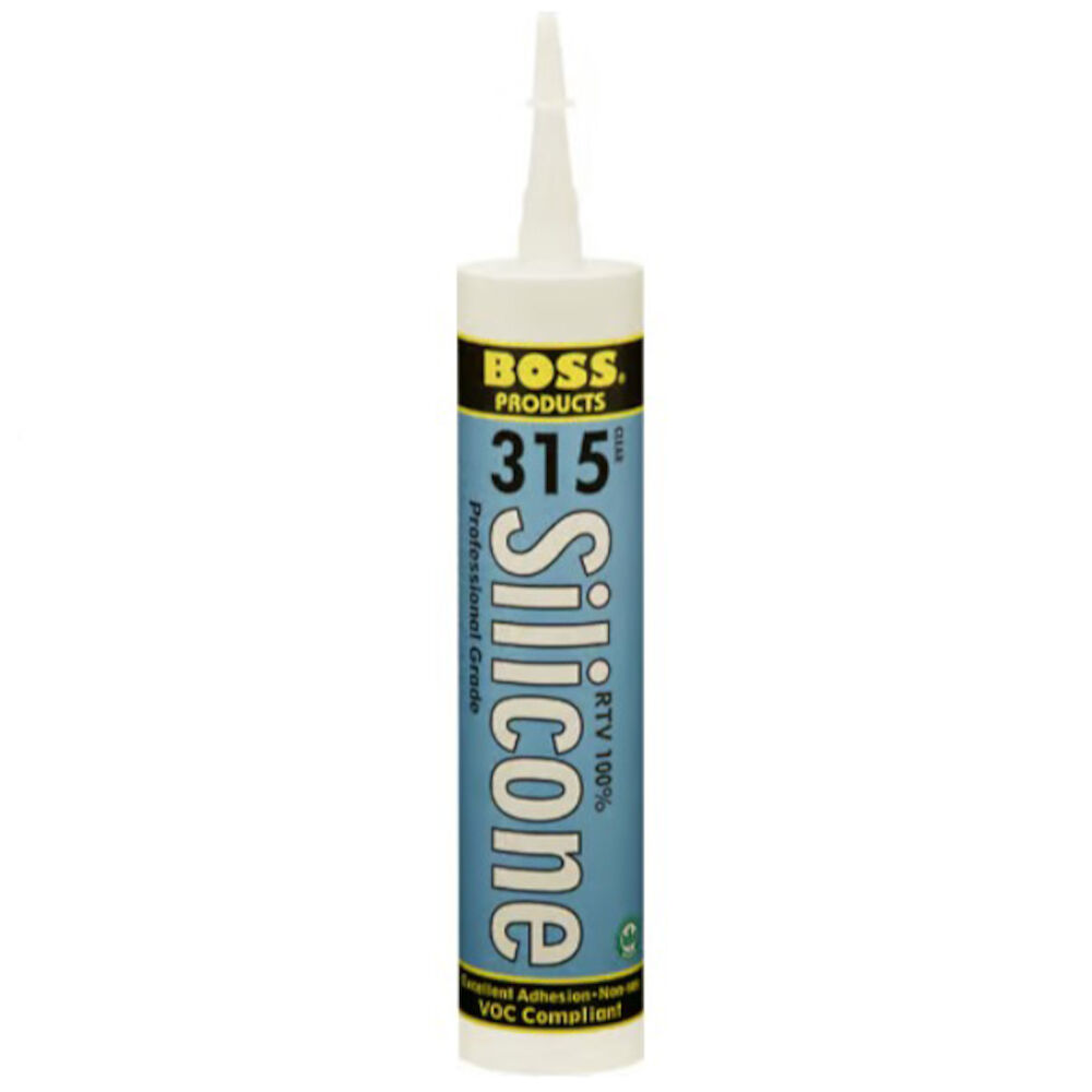 BOSS® 31502 315 RTV 100% Silicone Sealant, 10.3 oz Cartidge, Black