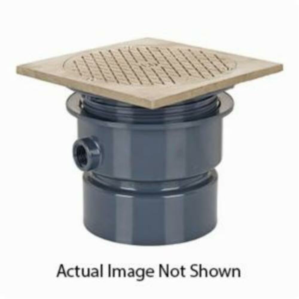 852-4ANQ Adjustable On-Grade Cleanout, 4" Cleanout, 6-5/8" Dia Cover, ABS