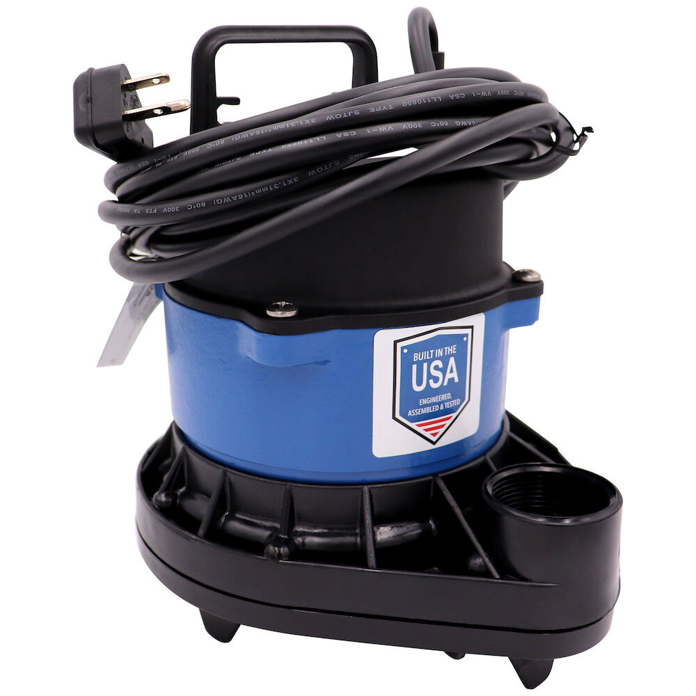 Goulds EP0511F 1-Phase Submersible Effluent Pump, 60 gpm Maximum, Non-Automatic, Up to 31 ft Maximum Head, 115 V