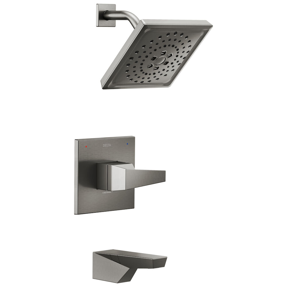 Delta Trillian™ 14 Series H2Okinetic Tub Shower Trim, Lumicoat® Black Stainless