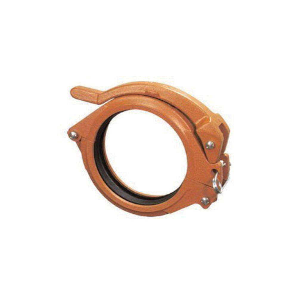 Gruvlok® HingeLok® 0390200582 FIG 7003 Coupling, 5", Grooved, Ductile Iron, Rust Inhibiting Orange Painted
