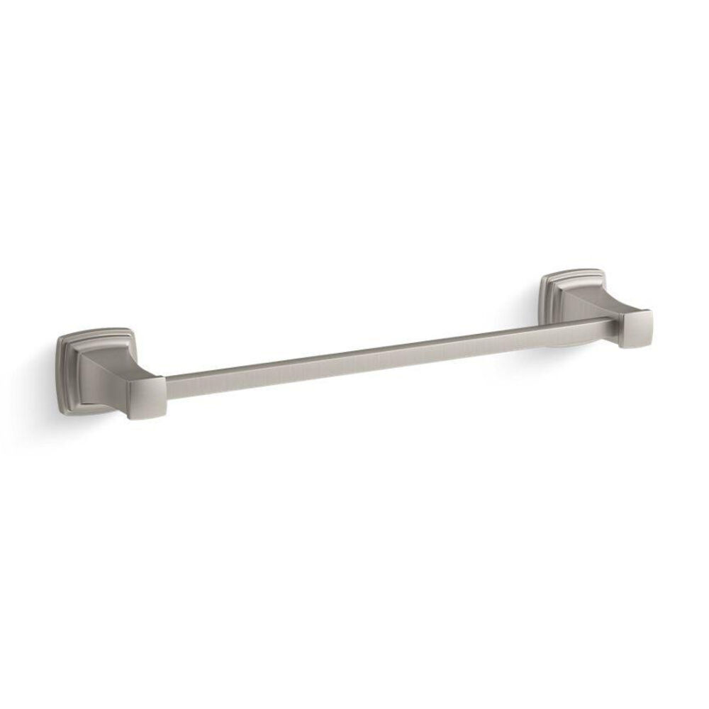 Kohler® 27409-BN 27409 Riff Wall Mount Towel Bar, 18" L Bar, Brushed Nickel