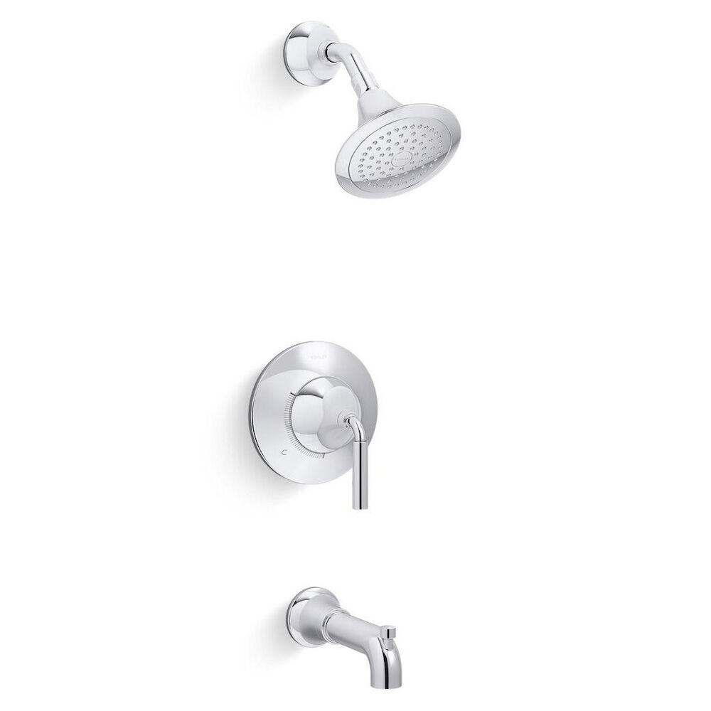 Kohler® TS27421-4-CP TS27421-4 Transitional Bath and Shower Trim Kit, 2.5 gpm Shower, Polished Chrome