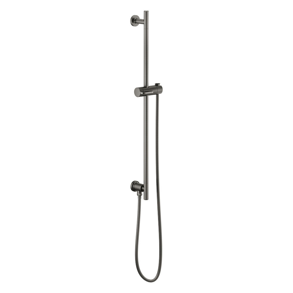 Brizo® Essential™ Shower Linear Round Slide Bar w/ Hose, Luxe Steel