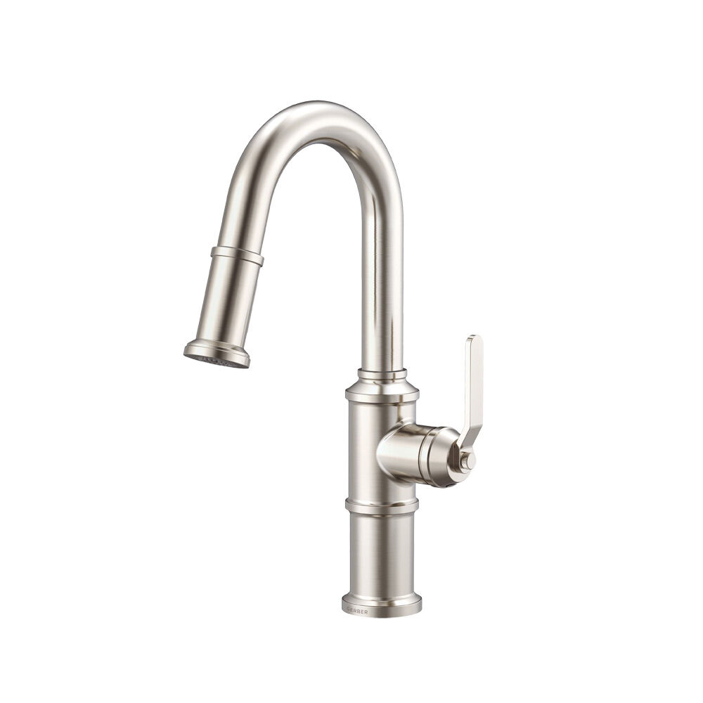 Gerber® D150537SS Kinzie® Pull-Down Prep Faucet, 1.75 gpm, 1 Handle ...