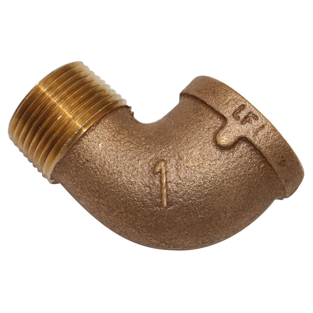 Street 90 deg Elbow, 1 in, FNPTxMNPT, 125 lb, Brass, Rough, Import