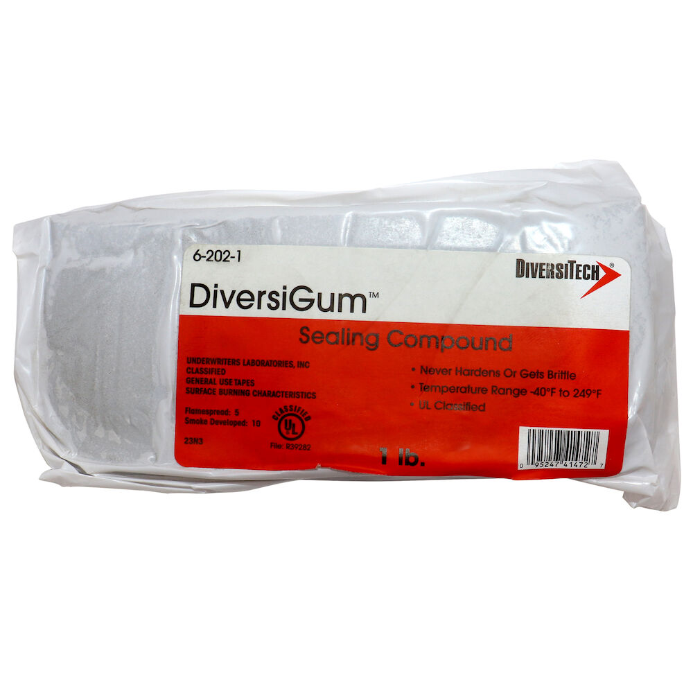 Diversitech DiversiGum™ 6-202-1 Sealing Compound, 1 lb Slug, Gray