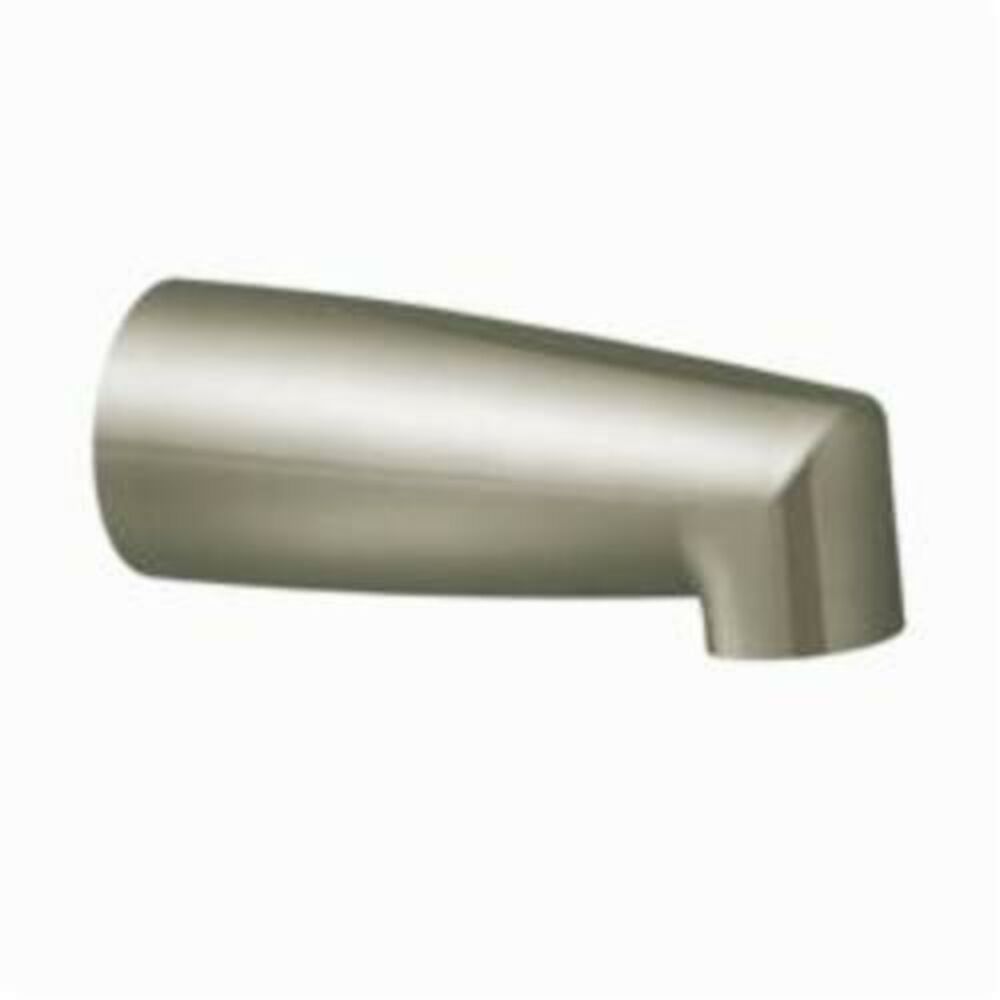 Moen® 3829BN Chateau® Non-Diverter Tub Spout, 7" L, 1/2" C Connection, Metal, Brushed Nickel, Domestic