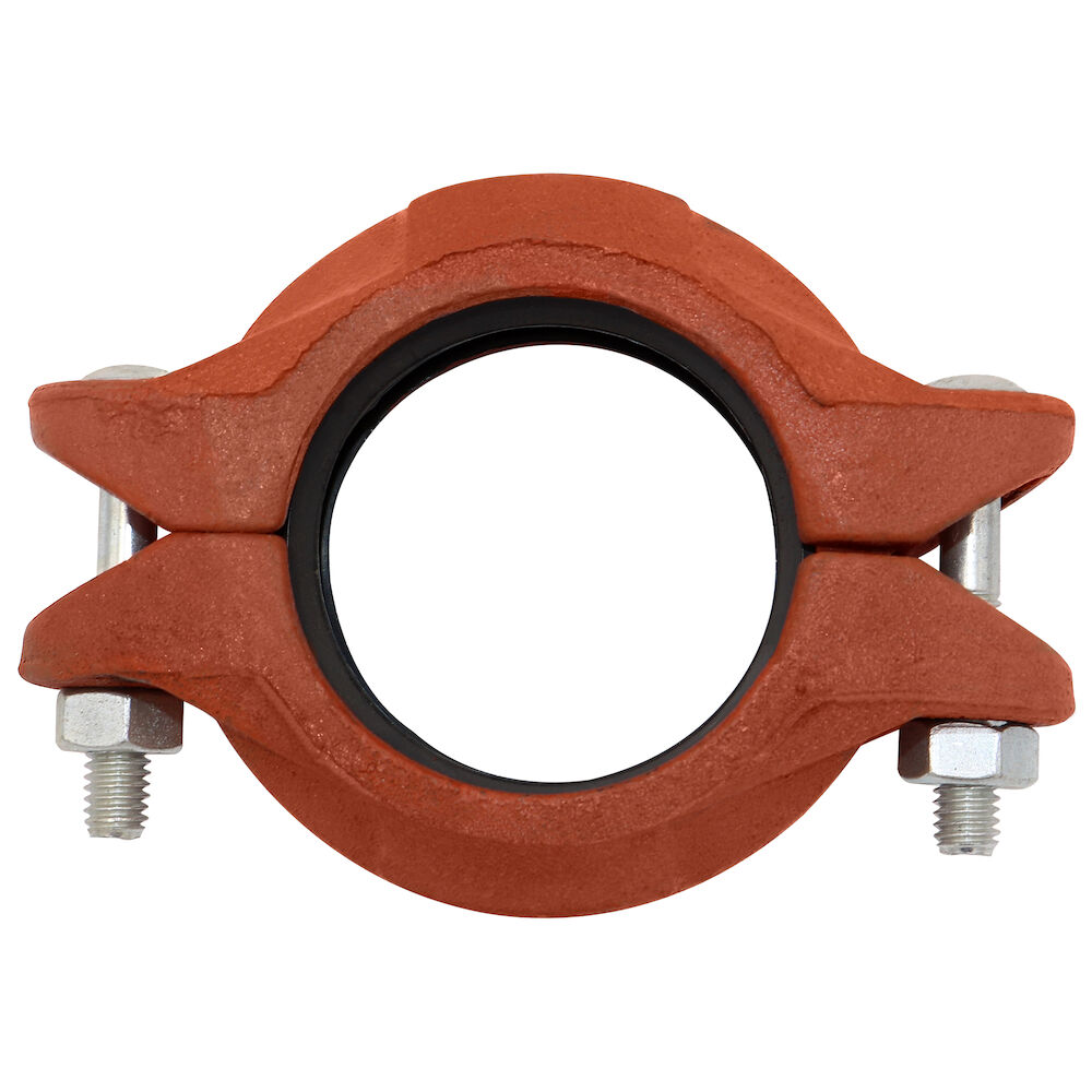 Gruvlok® Rigidlok® 0390013522 FIG 7401 Pipe Coupling w/ EPDM Gasket, 2-1/2", Grooved, Ductile Iron, Rust Inhibiting Paint