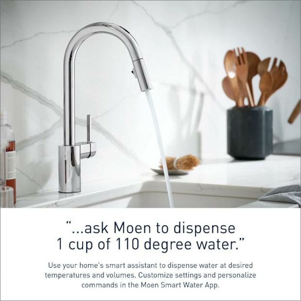 Moen® S73004EV2BL S73004EV Weymouth Pull-Down Kitchen Faucet, 1.5 gpm Flow Rate1 Handle, 1 Faucet Hole, Commercial, Matte Black