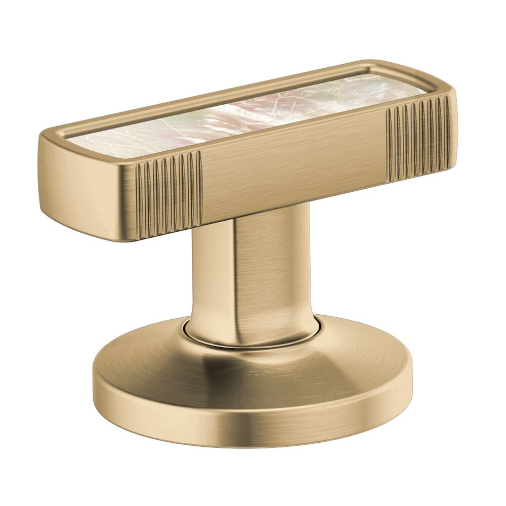 Brizo Kintsu® Widespread Lavatory Knob with Mother of Pearl Inlay Handle Kit, Luxe Gold
