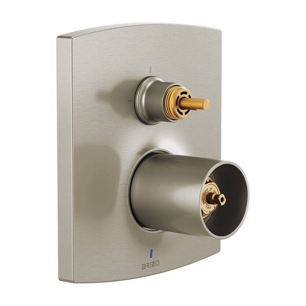 Brizo Kintsu® Pressure Balance Valve with Integrated 3-Function Diverter Trim - Less Handles, Luxe Nickel