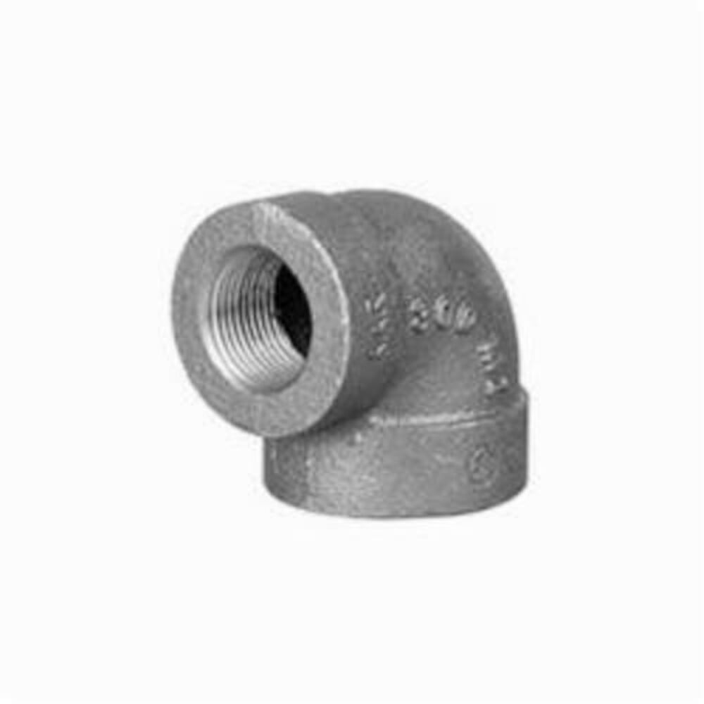 Ward Mfg E.B300L Straight 90 deg Pipe Elbow, 3/4 in, FNPT, 300 lb, Malleable Iron, Black, Domestic