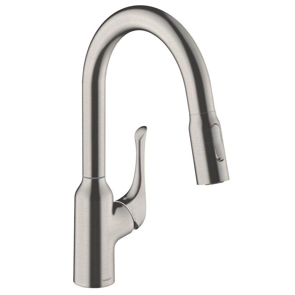 Hansgrohe 71844801 Allegro N Prep Kitchen Faucet, 2-Spray Pull-Down, 1.75 gpm, Stainless Steel Optic